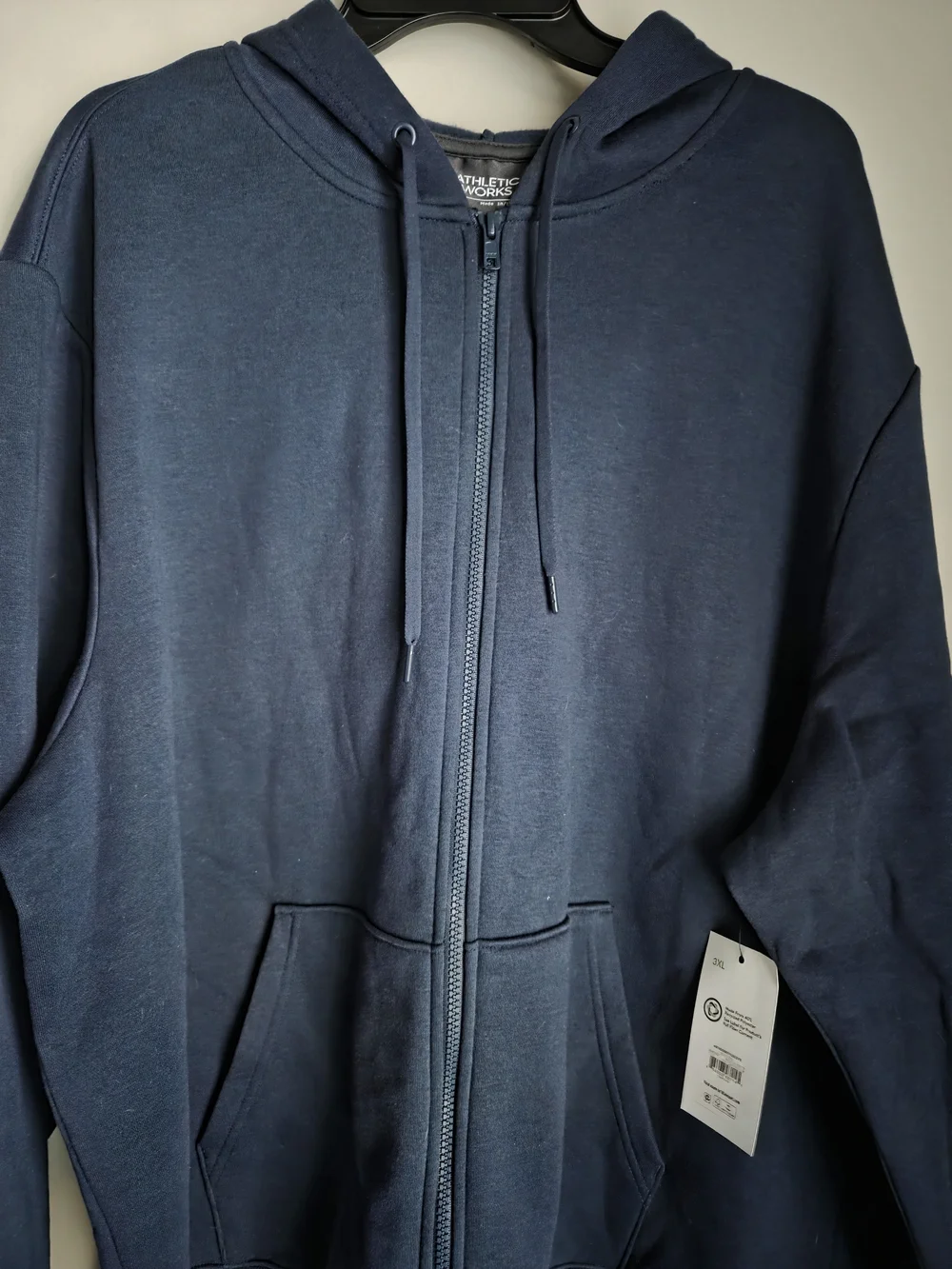 Men's Navy Full-Zip Hoodie Sweatshirt